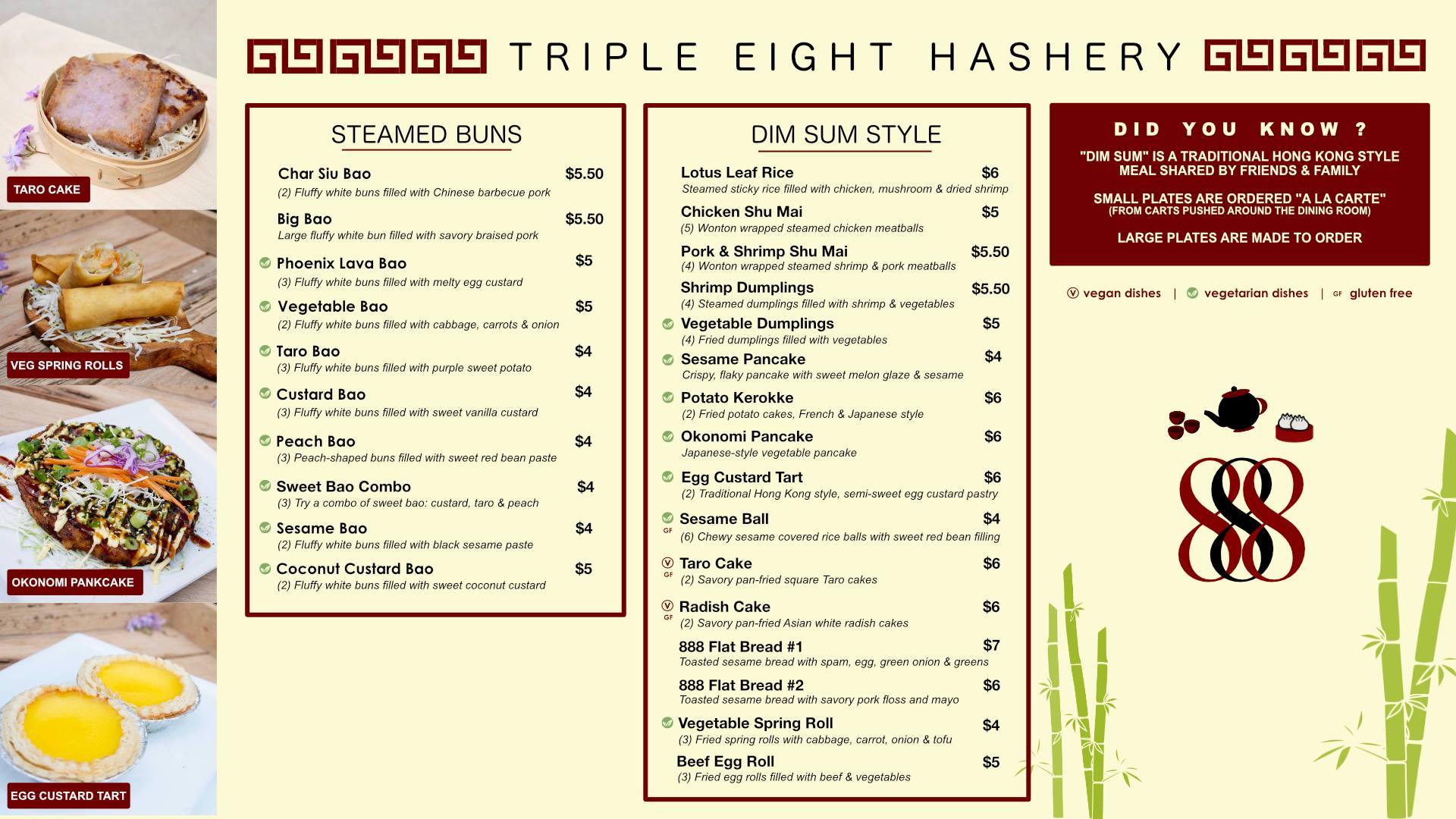 Triple Eight Hashery - Menu with Prices