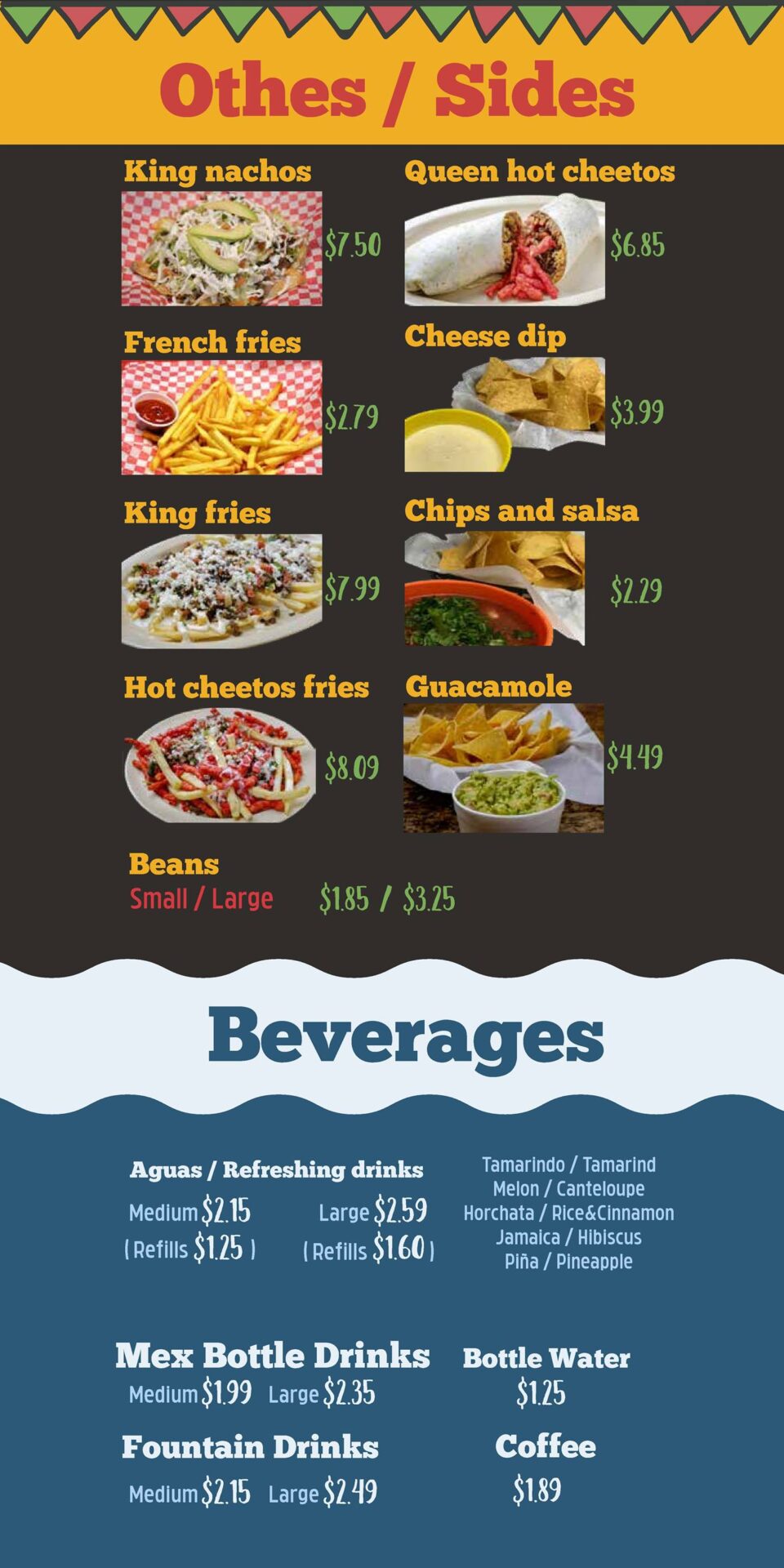 King Burrito - Menu