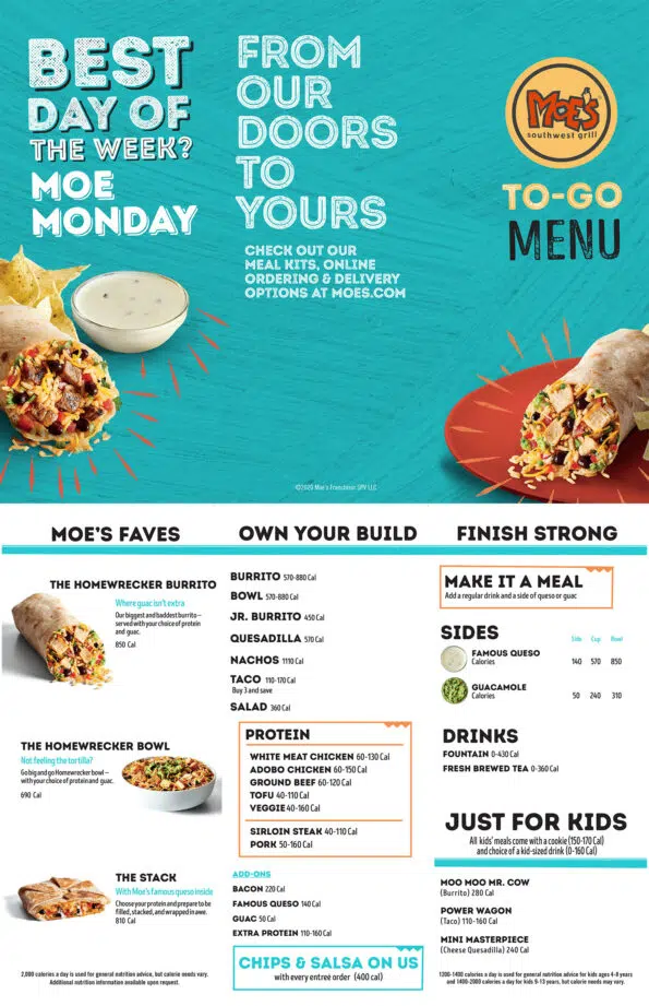 Moe's Southwest Grill - Menu
