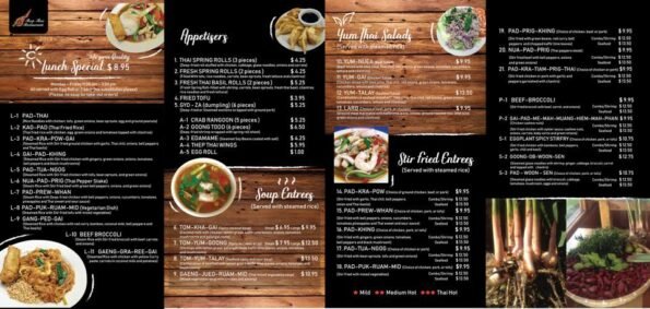 Thep Thai Restaurant - Menu