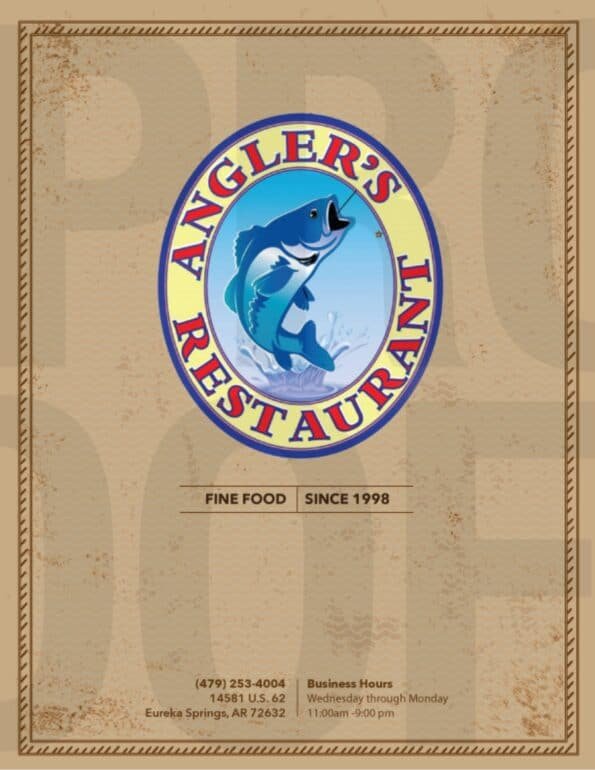 Angler's Restaurant Menu