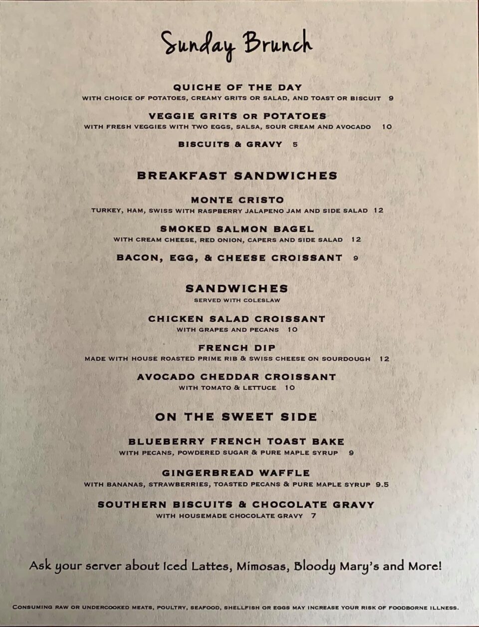 Local Flavor Cafe Menu