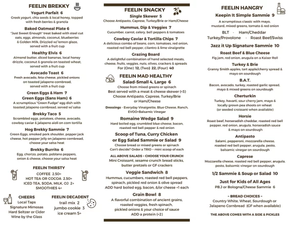 Nola's Pantry Menu - Downtown Roger Arkansas