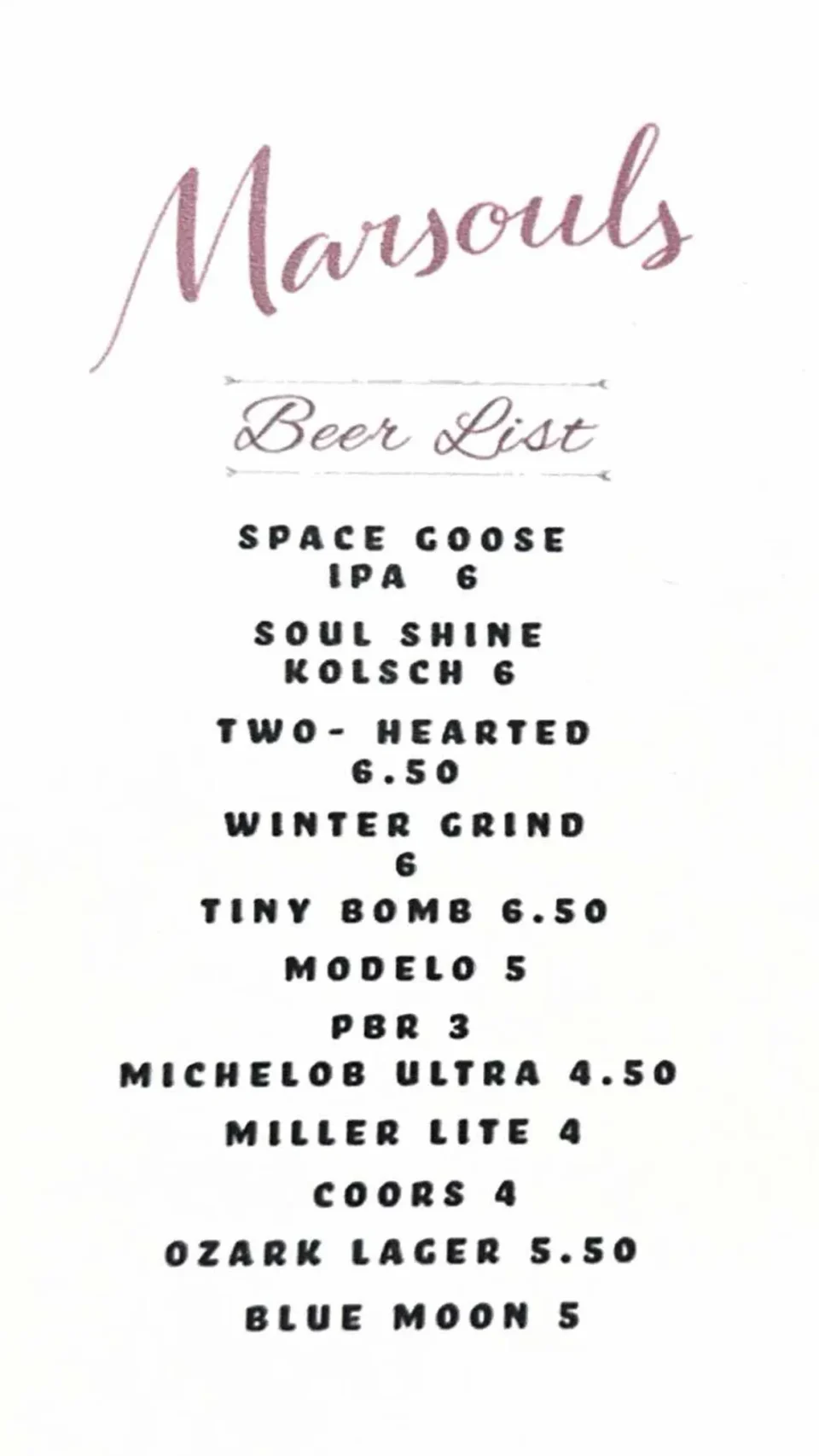 Marsouls Menu 03