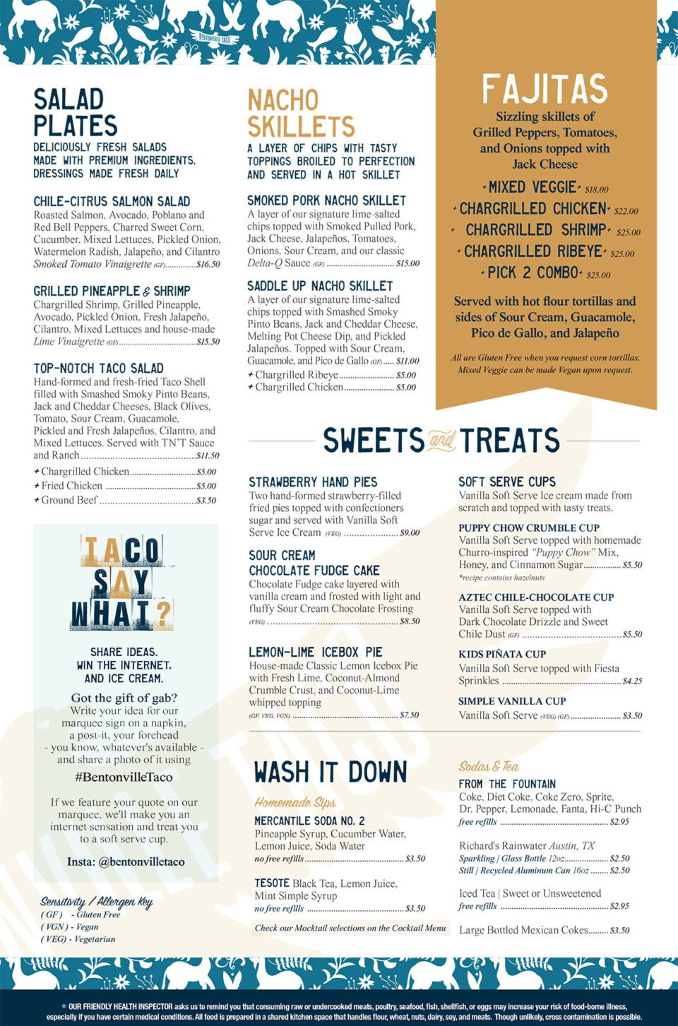 Bentonville Taco & Tamale Co. Menu