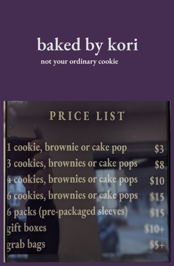 Baked by Kori - Menu & Price List
