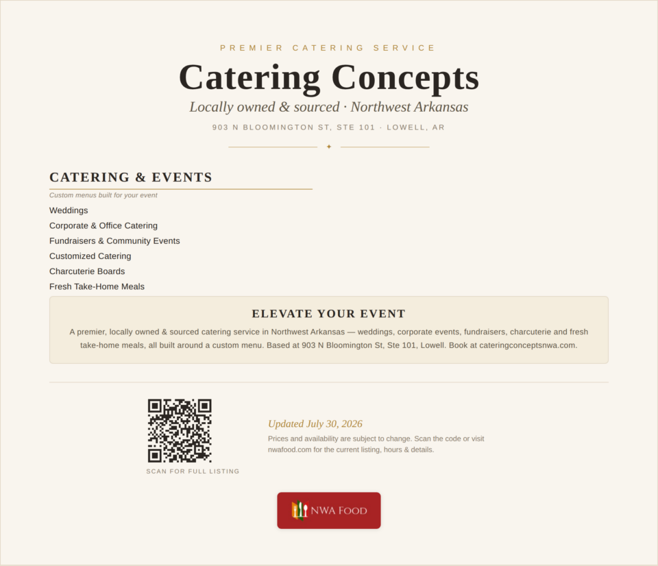 Catering Concepts Services