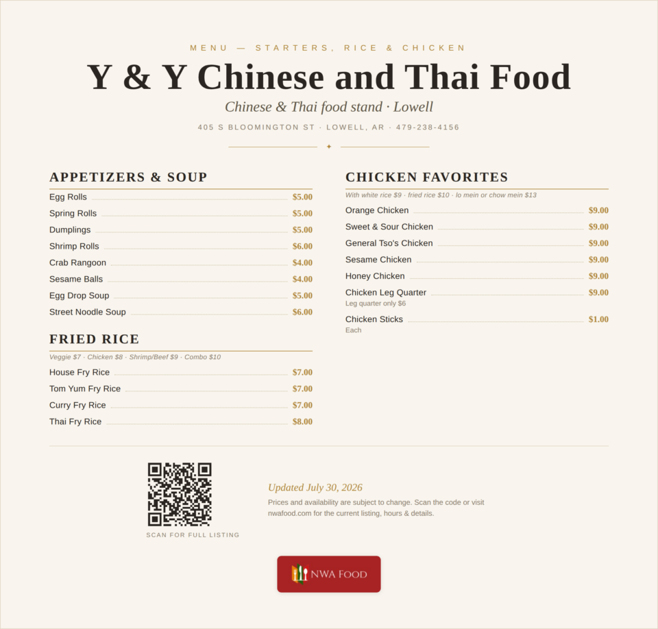 Y & Y Chinese and Thai Food Menu (1)