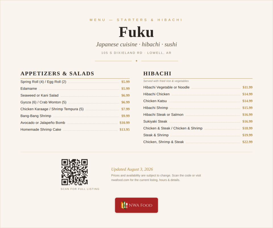 Fuku menu page 1